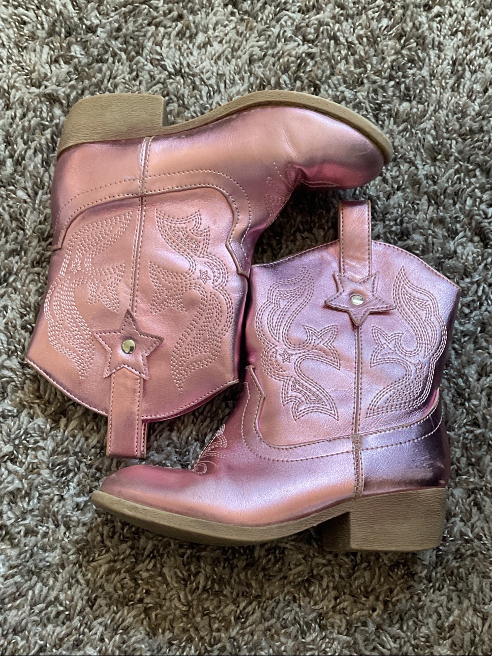 Metallic Pink Kids Western Boots - Stylish Cowgirl Boot